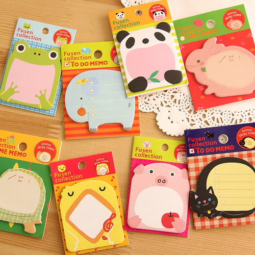 Creative Cute Forest Animal Series Cute Paper Memo Pad / Sticker Post Sticky Notes Notepad student supplies learning supplies