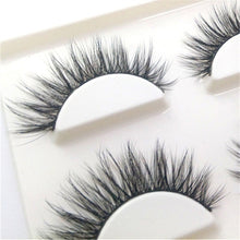 New 3 Pair Natural Long 3D Black Eye Lashes Makeup False Eyelash