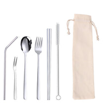 Korean Dinnerware Portable Dinner Set Chopsticks Spoon Fork Stainless Steel Kitchen Cutlery Adult School Party Tableware Set